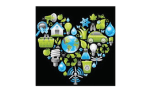 Graphic showing sustainable earth model