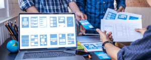 User-centered design desktop and computer screen